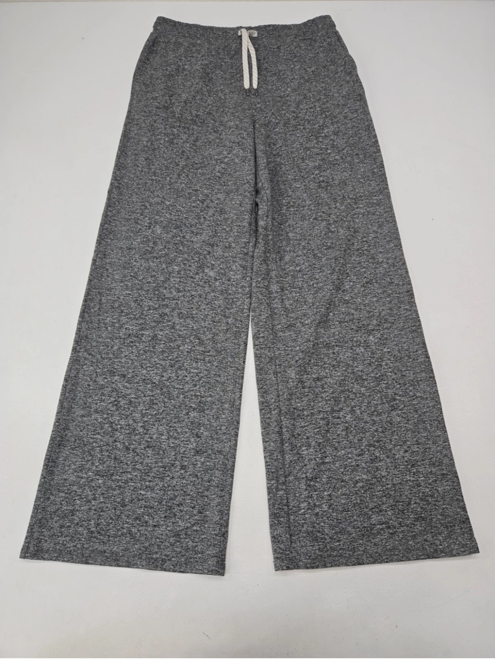 VUORI Halo Wide Leg Pant Dreamknit 31" Gray Black Heathered Size M Womens